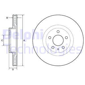 Disc frana punte fata (BG4654C DELPHI) FIAT