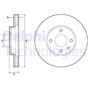 Disc frana punte fata (BG4671C DELPHI) CHEVROLET