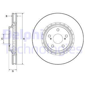 Disc frana punte fata (BG4691C DELPHI) LEXUS,TOYOTA,TOYOTA (GAC)
