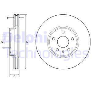 Disc frana punte fata (BG4702C DELPHI) FORD,FORD (CHANGAN)