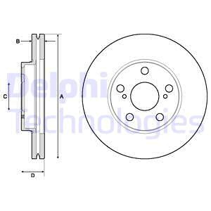 Disc frana punte fata (BG4711C DELPHI) TOYOTA