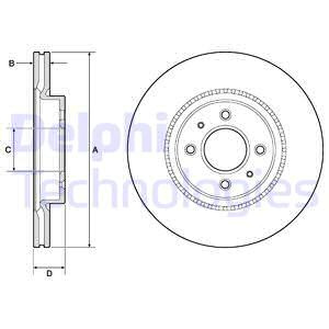 Disc frana punte fata (BG4743C DELPHI) HYUNDAI,KIA