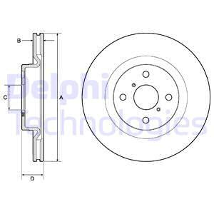 Disc frana punte fata (BG4762C DELPHI) TOYOTA
