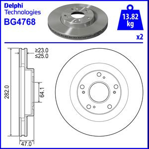 Disc frana punte fata (BG4768 DELPHI) HONDA