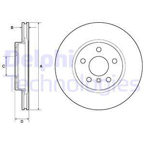 Disc frana punte fata (BG4777C DELPHI) BMW,BMW (BRILLIANCE),MINI