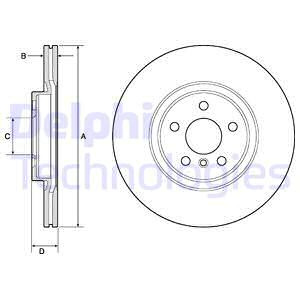 Disc frana punte fata (BG4780C DELPHI) BMW,BMW (BRILLIANCE),MINI