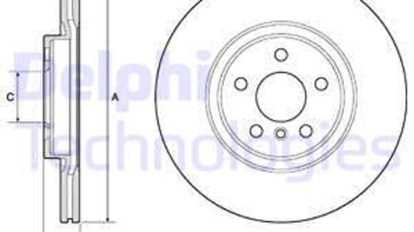 Disc frana punte fata (BG4780C DELPHI) BMW,BMW (BRILLIANCE),MINI