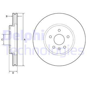 Disc frana punte fata (BG4783C DELPHI) OPEL,VAUXHALL