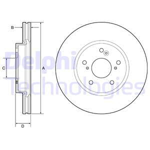 Disc frana punte fata (BG4785C DELPHI) HONDA,HONDA (DONGFENG),HONDA (GAC)