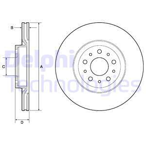 Disc frana punte fata (BG4797C DELPHI) FIAT,FORD (CHANGAN)