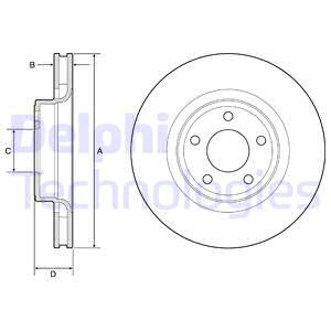 Disc frana punte fata (BG4831C DELPHI) FORD USA