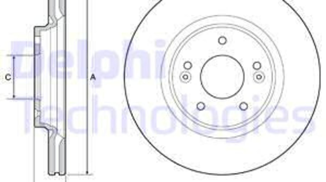 Disc frana punte fata (BG4931C DELPHI) HYUNDAI,HYUNDAI (BEIJING),KIA,KIA (DYK)