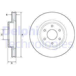 Disc frana punte fata (BG4941 DELPHI) NISSAN,RENAULT