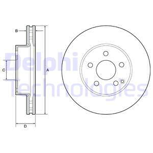 Disc frana punte fata (BG4945C DELPHI) MERCEDES-BENZ,MERCEDES-BENZ (BBDC)