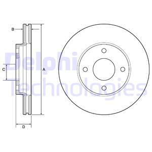 Disc frana punte fata (BG4953C DELPHI) FORD