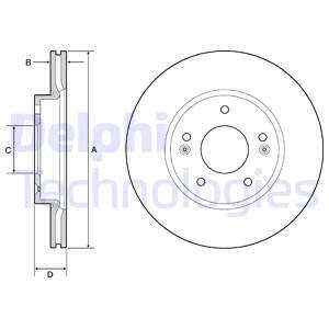 Disc frana punte fata (BG4955C DELPHI) HYUNDAI,KIA