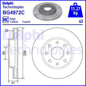 Disc frana punte fata (BG4972C DELPHI) CHEVROLET,CHEVROLET (SGM),DAEWOO