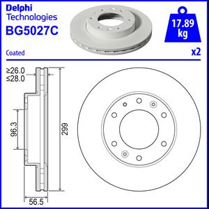 Disc frana punte fata (BG5027C DELPHI) HYUNDAI