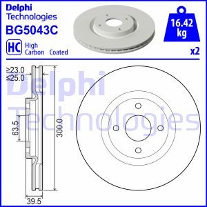 Disc frana punte fata (BG5043C DELPHI) FORD