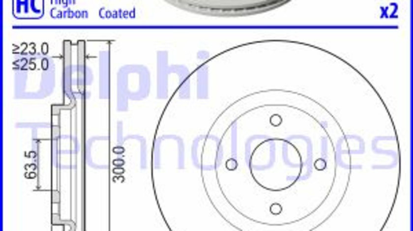 Disc frana punte fata (BG5043C DELPHI) FORD