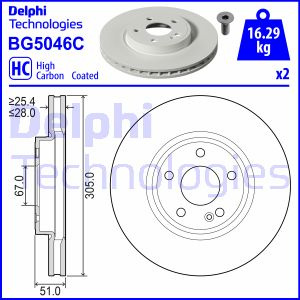 Disc frana punte fata (BG5046C DELPHI) MERCEDES-BENZ,MERCEDES-BENZ (BBDC)
