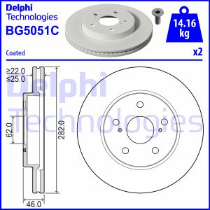 Disc frana punte fata (BG5051C DELPHI) SUZUKI,TOYOTA