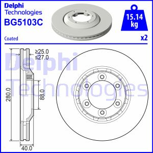 Disc frana punte fata (BG5103C DELPHI) ISUZU