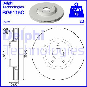 Disc frana punte fata (BG5115C DELPHI) FORD