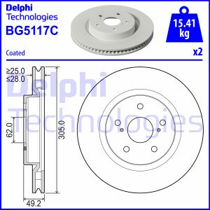Disc frana punte fata (BG5117C DELPHI) LEXUS,TOYOTA,TOYOTA (GAC)