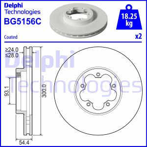 Disc frana punte fata (BG5156C DELPHI) FORD