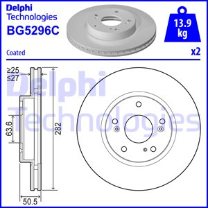 Disc frana punte fata (BG5296C DELPHI) FORD,FORD (CHANGAN)