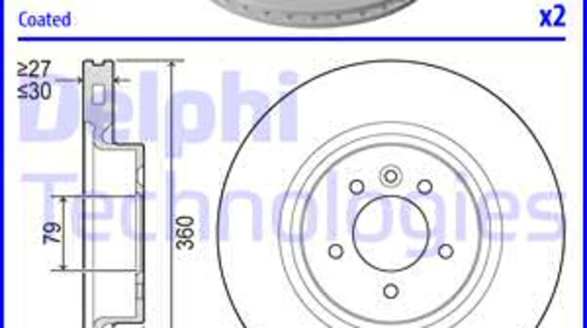 Disc frana punte fata (BG9007C DELPHI) LAND ROVER