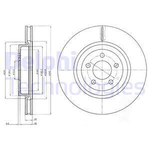 Disc frana punte fata (BG9050 DELPHI) CHRYSLER,LANCIA