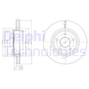 Disc frana punte fata (BG9058 DELPHI) JEEP