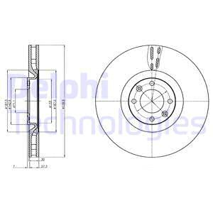 Disc frana punte fata (BG9107 DLP) Citroen,DS,PEUGEOT