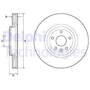 Disc frana punte fata (BG9166C DELPHI) JAGUAR