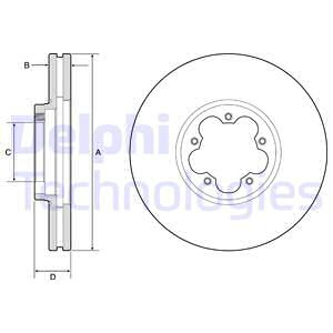 Disc frana punte fata (BG9176C DELPHI) FORD