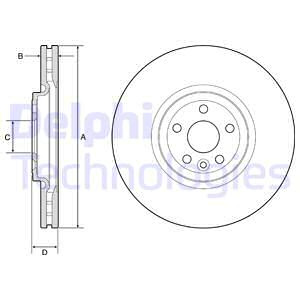 Disc frana punte fata (BG9178C DELPHI) JAGUAR,LAND ROVER
