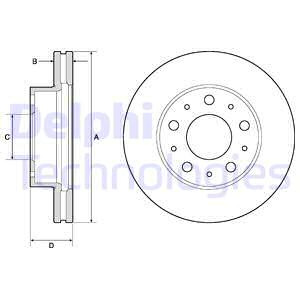 Disc frana punte fata (BG9180C DELPHI) Citroen,FIAT,PEUGEOT