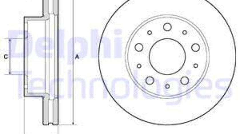 Disc frana punte fata (BG9180C DELPHI) Citroen,FIAT,PEUGEOT