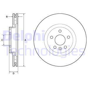 Disc frana punte fata (BG9183C DELPHI) JAGUAR,LAND ROVER