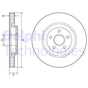 Disc frana punte fata (BG9213C DELPHI) JEEP