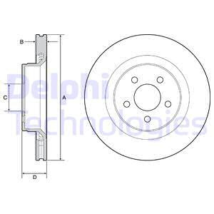 Disc frana punte fata (BG9217C DELPHI) DODGE,JEEP