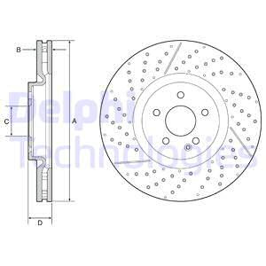Disc frana punte fata (BG9229C DELPHI) MERCEDES-BENZ