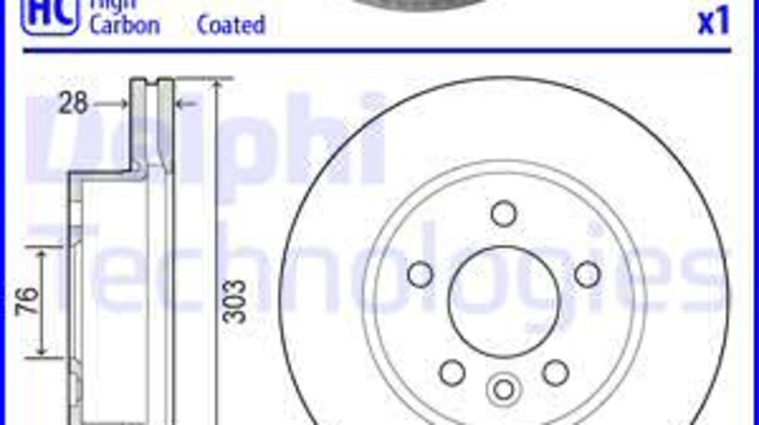 Disc frana punte fata (BG9266C DELPHI) MAN,VW