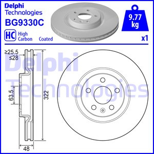Disc frana punte fata (BG9330C DELPHI) VOLVO
