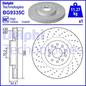 Disc frana punte fata (BG9335C DELPHI) HONDA