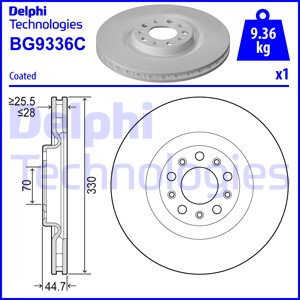 Disc frana punte fata (BG9336C DELPHI) ALFA ROMEO