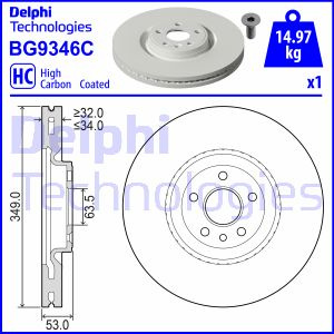 Disc frana punte fata (BG9346C DELPHI) JAGUAR,LAND ROVER