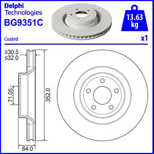 Disc frana punte fata (BG9351C DELPHI) FORD USA